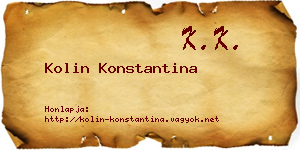 Kolin Konstantina névjegykártya
